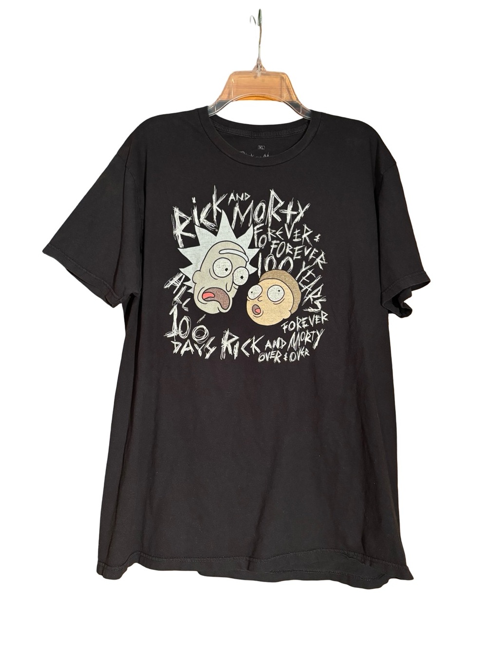 Rick and Morty Adult Swim Graphic Tee XL Distressed